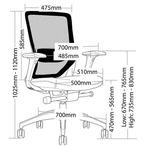 Image of Baxter Mesh Multi-Mechanism Ergonomic Office Chair