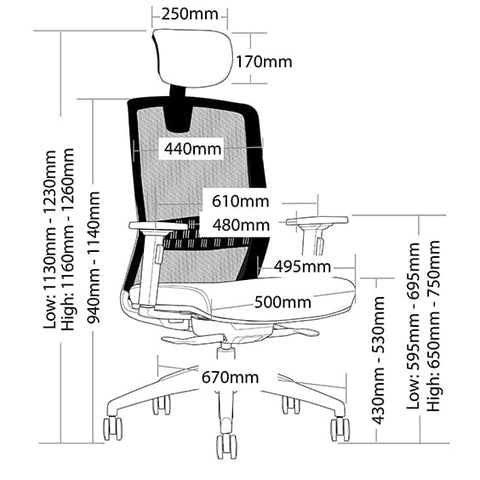 Image of Bolt High Back Ergonomic Mesh Office Desk Chair