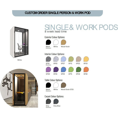 Image of B. Quiet Single Acoustic Office Booth Pod