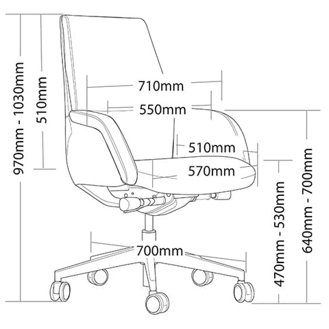 Image of Captain Premium Leather Executive Office Boardroom Chair