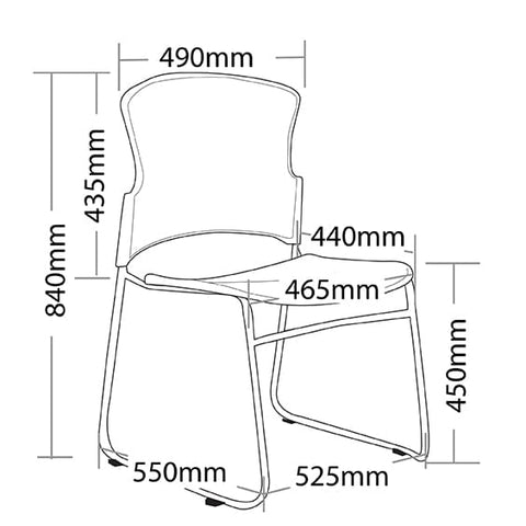 Image of Focus Stackable Classroom Or Client Chairs