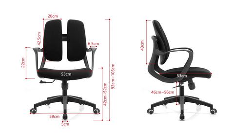 Image of Splitz Ergonomic Lumbar Design Office Chair