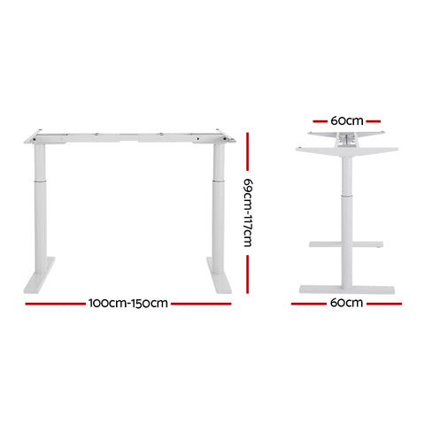 Image of Standing Desk Sit Stand Electric Motorised Adjustable Frame Only