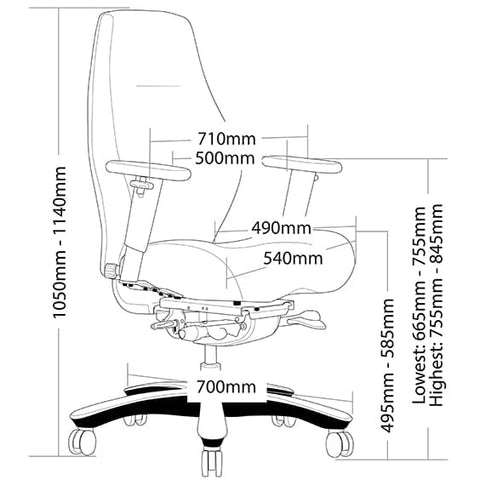 Image of Impact Operator Office Task Chair Heavy Duty 200kg - AFRDI