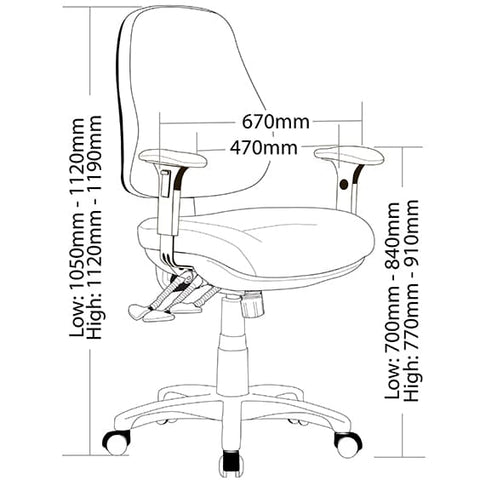 Image of Newton Ergonomic Operator Office Task Chair Heavy Duty - AFRDI