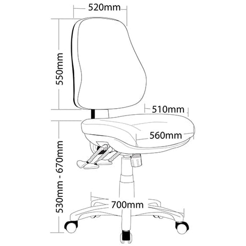 Image of Newton Ergonomic Operator Office Task Chair Heavy Duty - AFRDI
