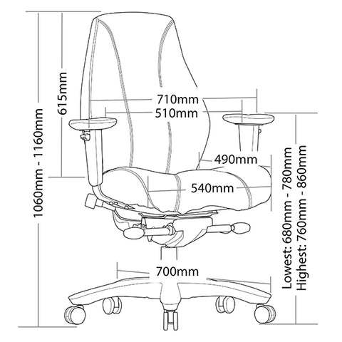 Image of Raptor Operator Office Task Chair Heavy Duty 200kg - AFRDI