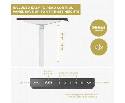 Image of Electric Motorised Dual Motor Standing Desk Frame 120kg