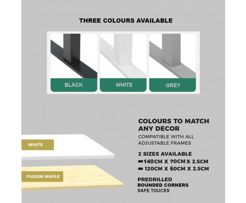 Image of Electric Motorised Dual Motor Standing Desk Frame 120kg