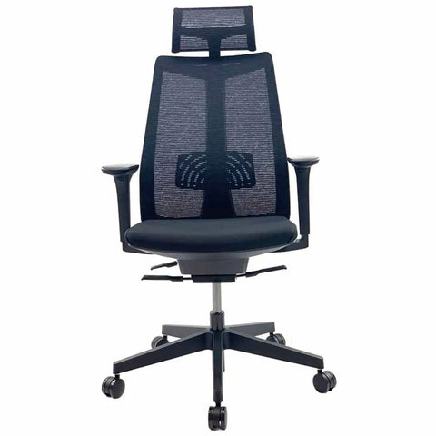 Image of Luxio Mesh Adjustable Headrest Executive Office Boardroom Chair