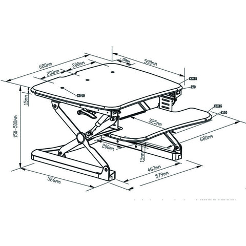 Image of Arise Deskalator Workstation With Free Anti-Fatigue Standing Mat - Buy Online Now At Active Offices