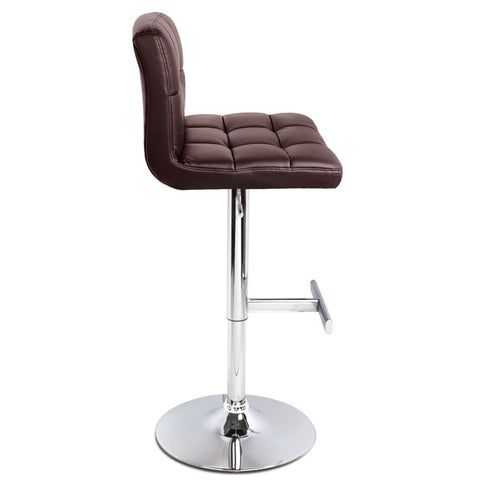 Image of Artiss Set of 2 PU Leather Bar Stools - Chocolate - Buy Online Now At Active Offices