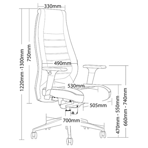 Image of Ergonomic Boston Executive Office Chair - Buy Online Now At Active Offices