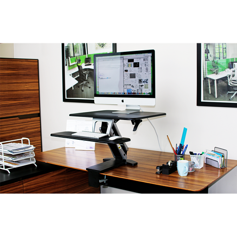 Image of Arise Compulator Height Adjustable Standing Desk Converter Riser + Anti Fatigue Mat - Buy Online Now At Active Offices