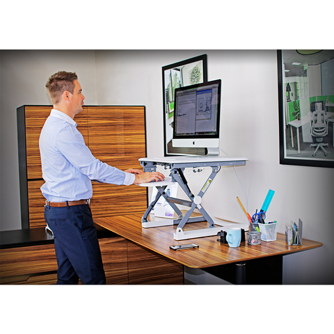 Image of Arise Deskalator Workstation With Free Anti-Fatigue Standing Mat - Buy Online Now At Active Offices