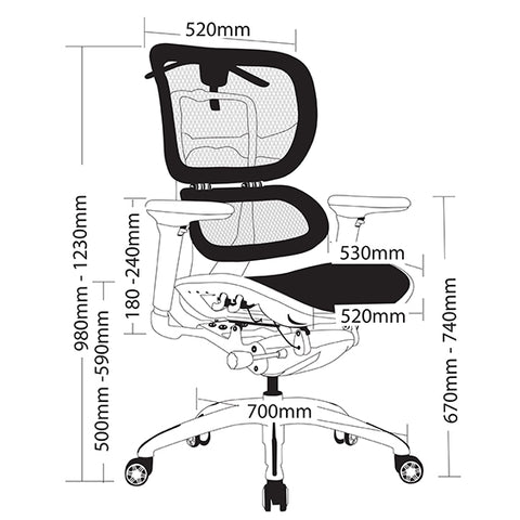 Image of Fully Ergonomic Ergo1 Executive Office Chair - Buy Online Now At Active Offices