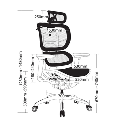 Image of Fully Ergonomic Ergo1 Executive Office Chair - Buy Online Now At Active Offices