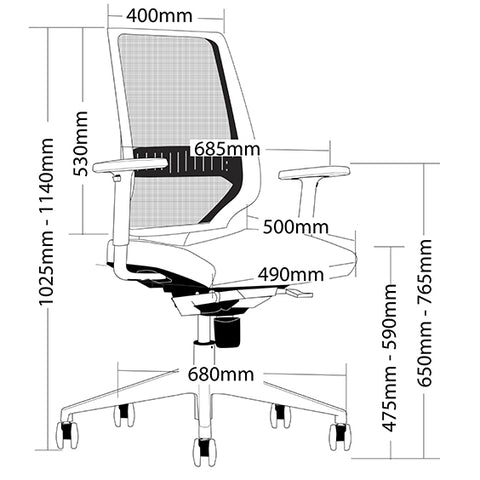 Image of Fully Ergonomic Mesh Evita Office Chair - Buy Online Now At Active Offices