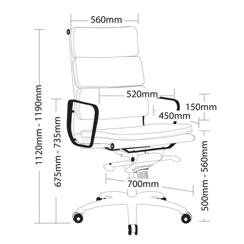 Image of Ergo Flash Executive Style Office Chair - Buy Online Now At Active Offices