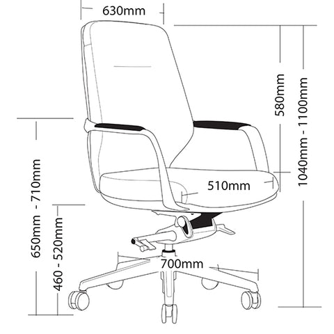 Image of Sleek Ergonomic Grand Executive Office Boardroom Chair - Buy Online Now At Active Offices