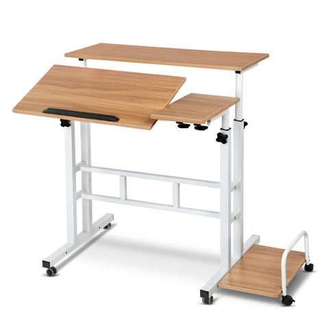 Image of Dual Portable Standing Desk Trolley - Buy Online Now At Active Offices