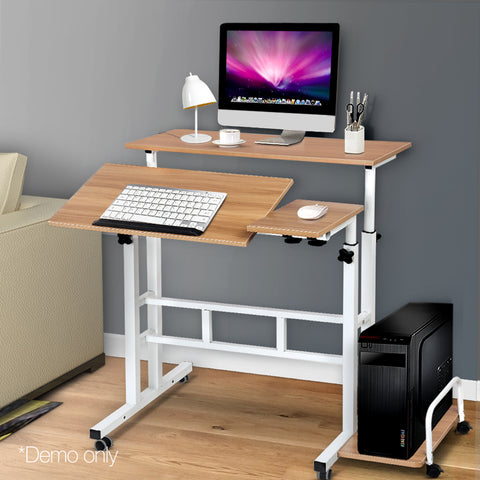 Image of Dual Portable Standing Desk Trolley - Buy Online Now At Active Offices