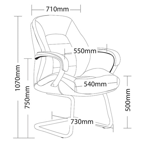 Image of Ergonomic Magnum Executive Reception and Visitor Chair - Buy Online Now At Active Offices
