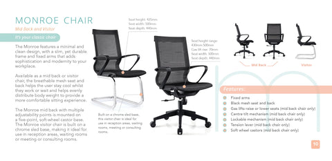 Image of Monroe Breathable Mesh Visitor Reception Chair