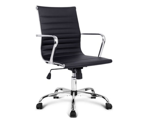 Image of Eames Replica Office Chair Computer Seating Mid High Back White or Black - Buy Online Now At Active Offices