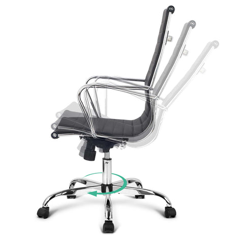 Image of Eames Replica Office Chair Computer Seating Mid High Back White or Black - Buy Online Now At Active Offices