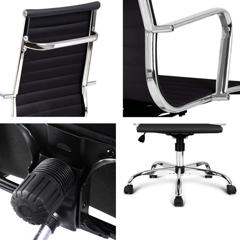 Image of Eames Replica Office Chair Computer Seating Mid High Back White or Black - Buy Online Now At Active Offices