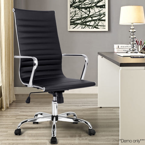 Image of Eames Replica Office Chair Computer Seating Mid High Back White or Black - Buy Online Now At Active Offices