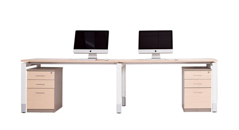 Image of Oblique 2 Person Standing Work Station Desk For Your Office