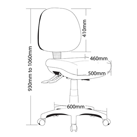 Image of Ergonomic P350 Task Office Chair Level 6 AFRDI Tested - Buy Online Now At Active Offices