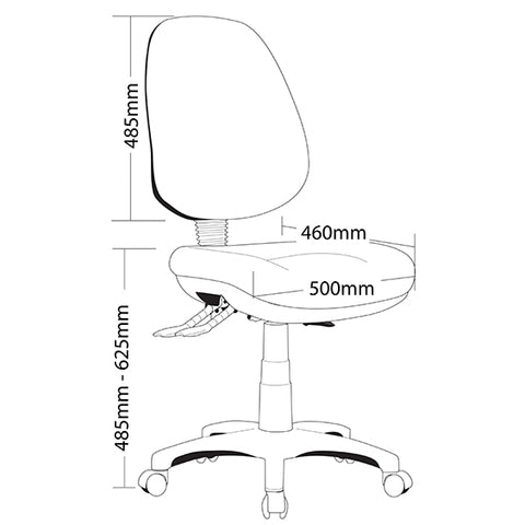 Image of Ergonomic P350 Task Office Chair Level 6 AFRDI Tested - Buy Online Now At Active Offices