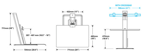 Image of Humanscale Monitor Quickstand Standing Desk Riser Workstation - Buy Online Now At Active Offices