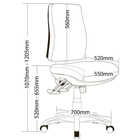 Image of Ergonomic Big Boy Classic Look Chair For Your Office - Buy Online Now At Active Offices