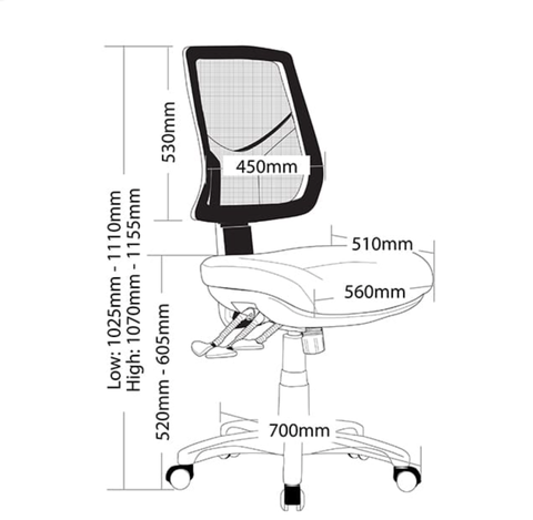 Image of Ergonomic Mesh Hino Back Chair For Your Office