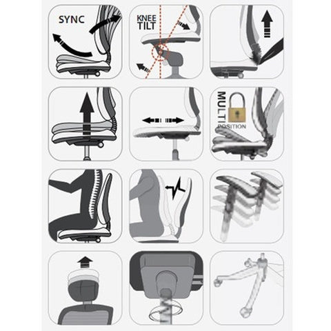 Image of Brooklyn Ergonomic Mid-Back Mesh Chair - Buy Online Now At Active Offices
