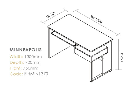 Image of Modern Minneapolis Home Office Computer Desk