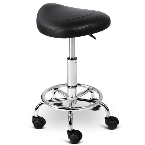 Image of Vegan PU Leather Swivel Saddle Stool - Buy Online Now At Active Offices