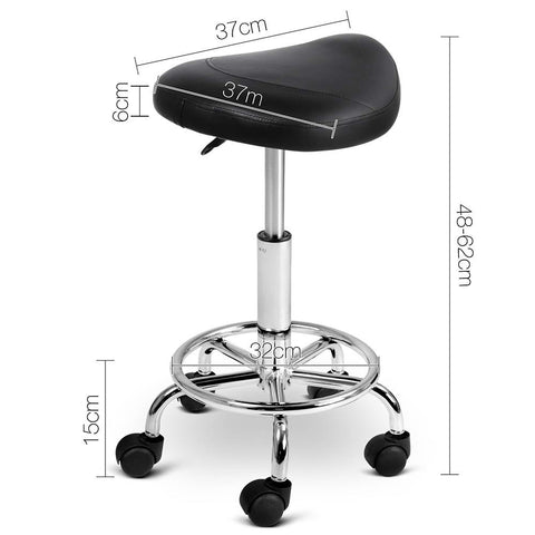 Image of Vegan PU Leather Swivel Saddle Stool - Buy Online Now At Active Offices