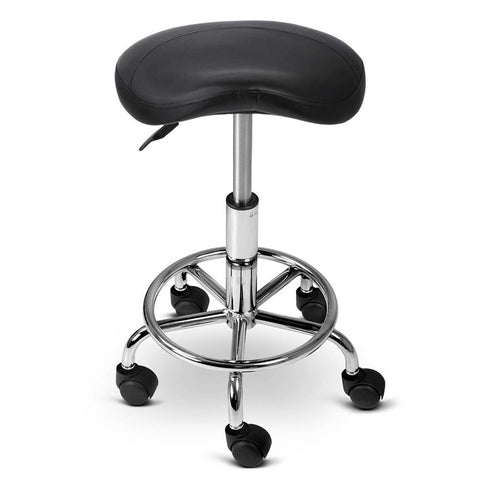 Image of Vegan PU Leather Swivel Saddle Stool - Buy Online Now At Active Offices