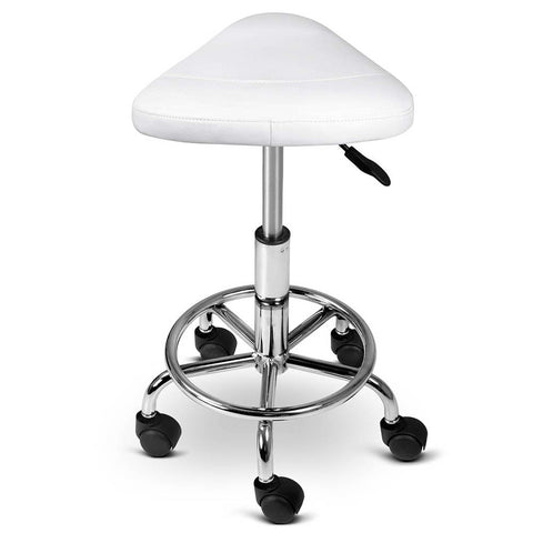Image of Vegan PU Leather Swivel Saddle Stool - Buy Online Now At Active Offices