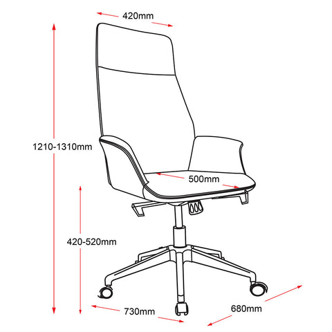 Image of Accord High Back Leather Executive Office Chair