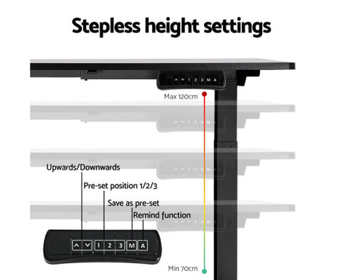 Image of Electric Motorised Automatic High Adjustable Standing Desk Frame 100kg