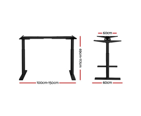 Image of Electric Motorised Automatic High Adjustable Standing Desk Frame 125kg