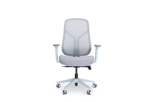 Modern Grey Ergonomic Office Mesh Chair with 3-Way Adjustable Arms