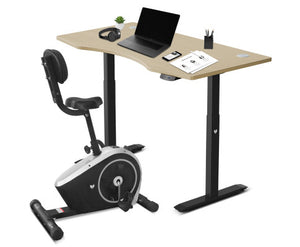 Lifespan Fitness Cyclestation 3 Exercise Bike with ErgoDesk Automatic Standing Desk 150cm