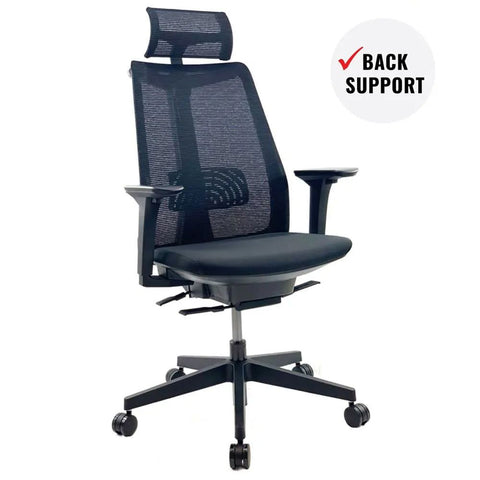 Image of Luxio Mesh Adjustable Headrest Executive Office Boardroom Chair